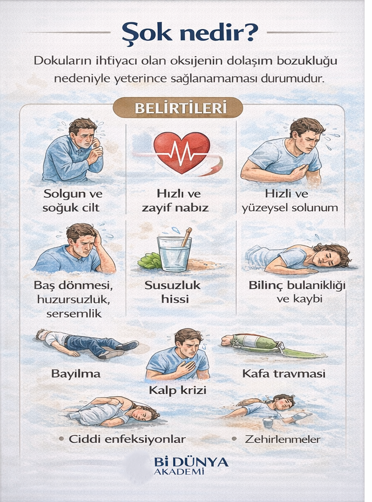 Şok Nedir? Şokta İlk Yardım Nasıl Yapılır? Şok Neden Hayati Tehlike Oluşturur?