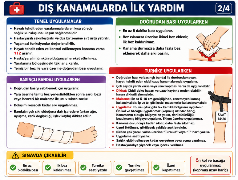 Kanamalar: Türleri, Belirtileri ve İlk Yardım Uygulamaları ,Kanama Çeşitleri