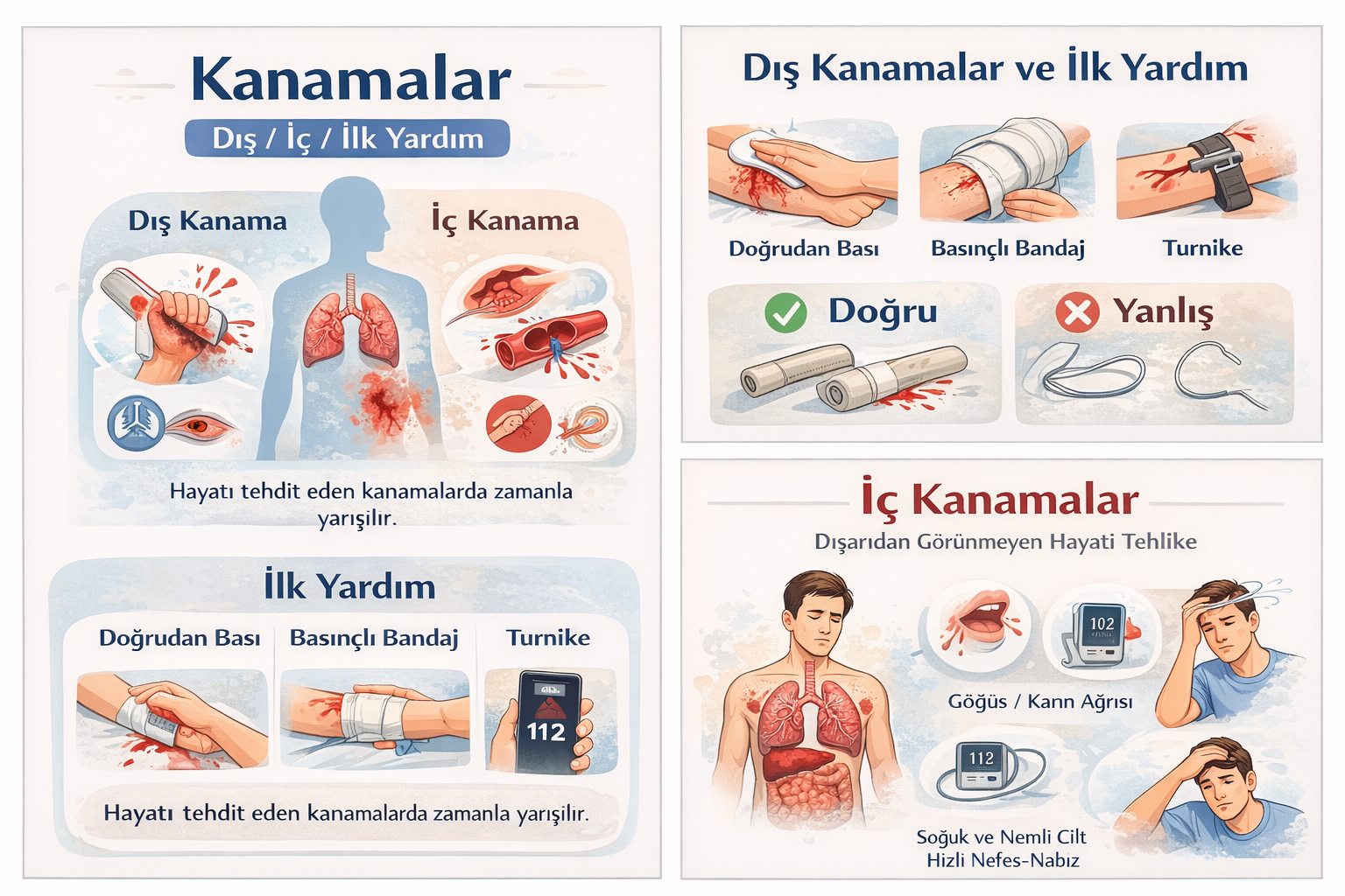 Kanamalar: Türleri, Belirtileri ve İlk Yardım Uygulamaları ,Kanama Çeşitleri