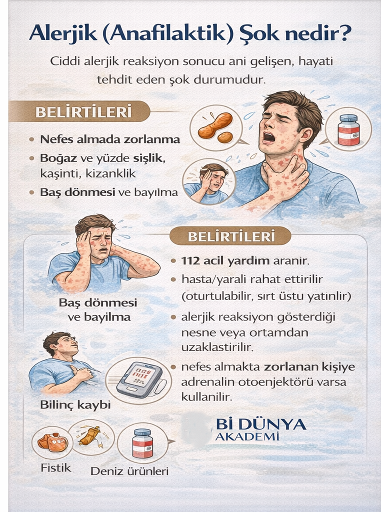 Alerji ve Şiddetli Alerji (Anafilaksi) Nedir? Belirtileri ve İlk Yardım Uygulamaları